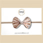 Rose Gold Geometric Vegan Leather Bow