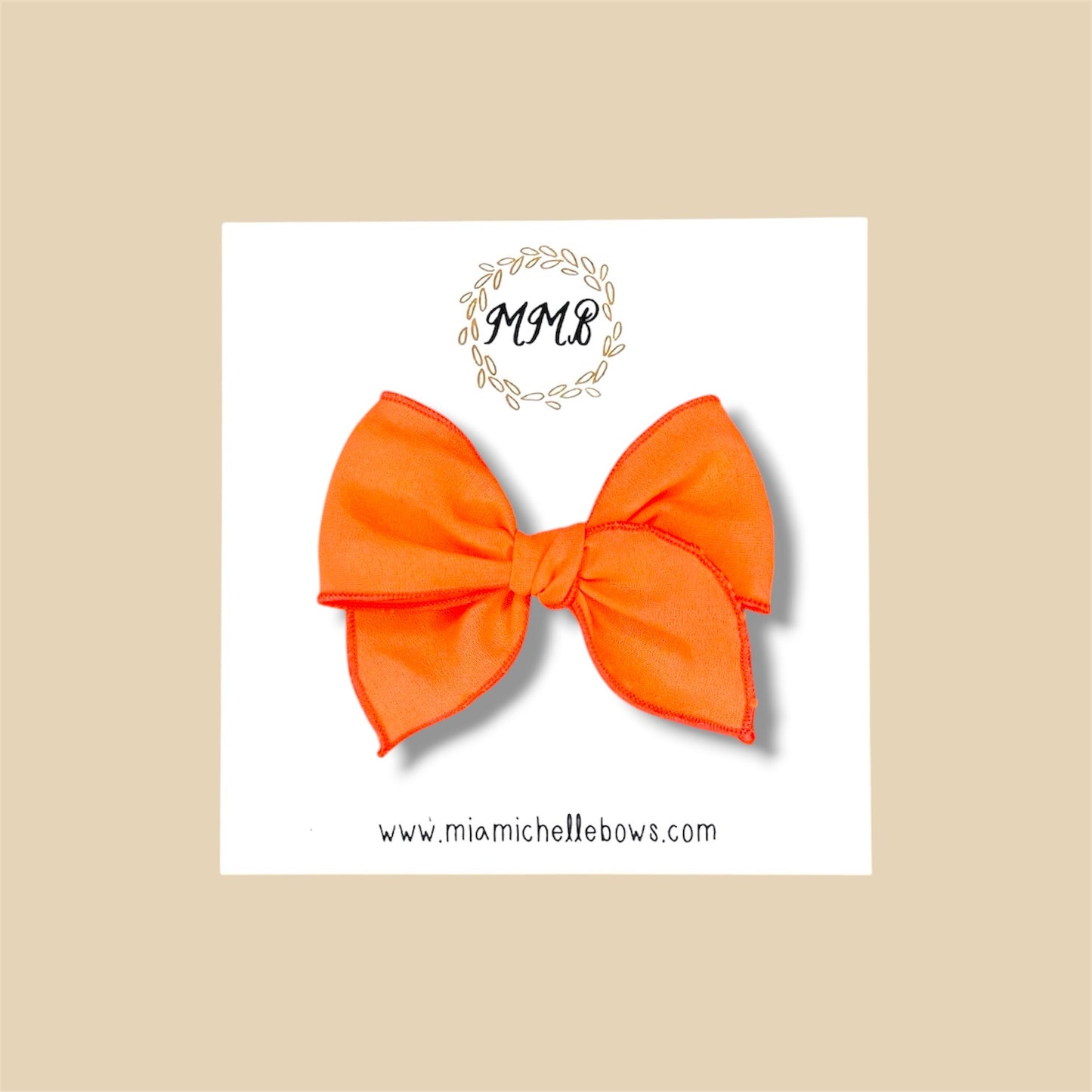 Neon Orange Fairytale Bow