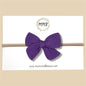 Hand-tied Gauze Bow in Purple