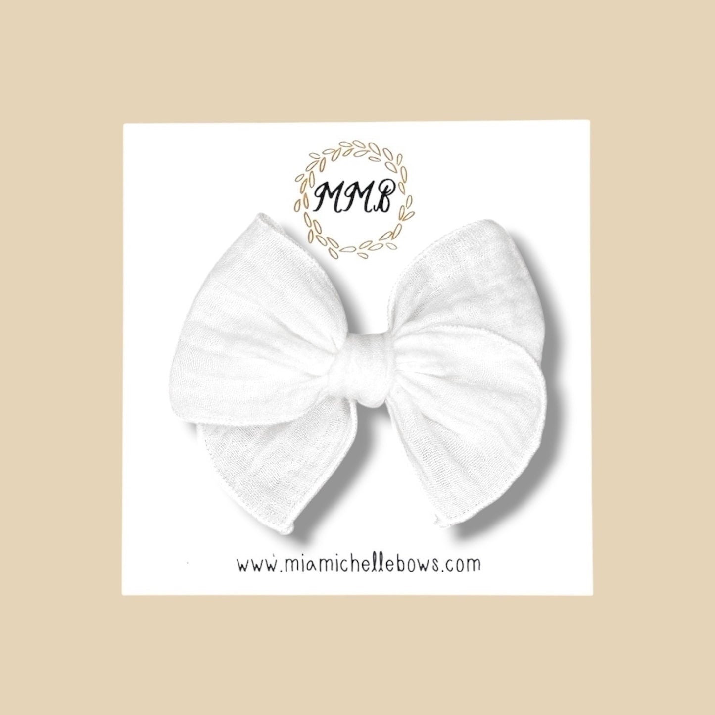 White Gauze Fairytale Bow