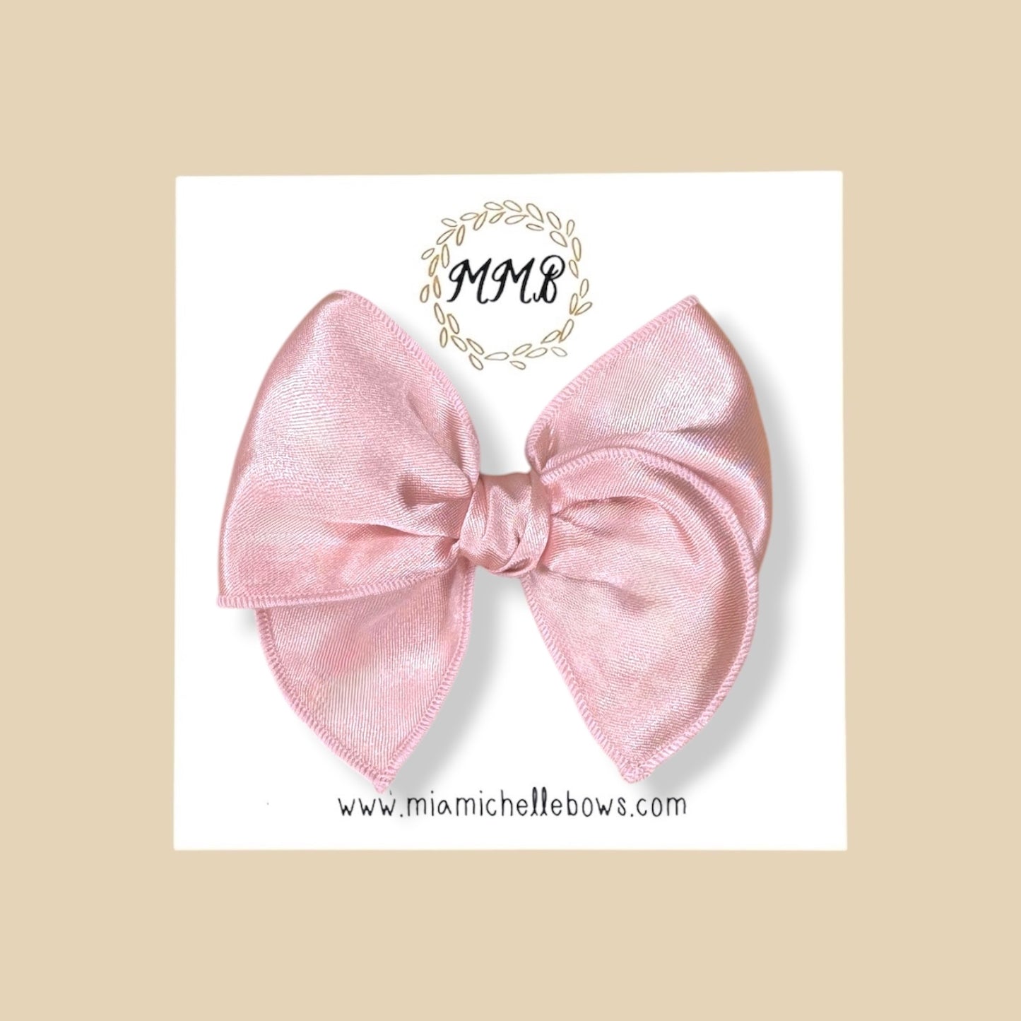Baby Pink Satin Fairytale Bow