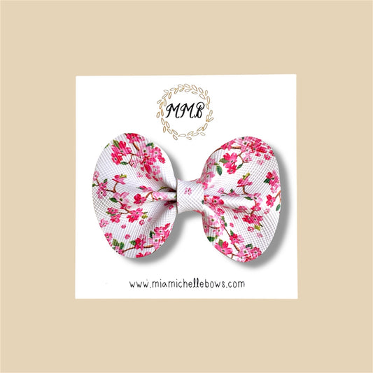 Cherry Blossom Vegan Leather Bow