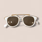 Kids White Aviator Sunglasses
