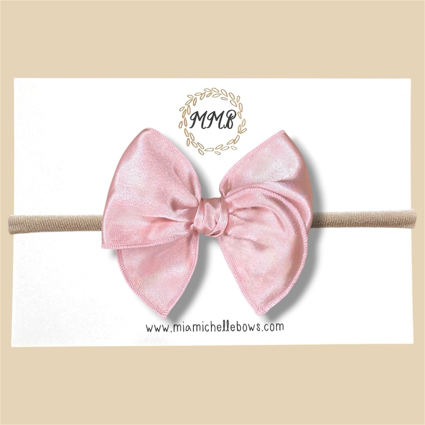 Baby Pink Satin Fairytale Bow