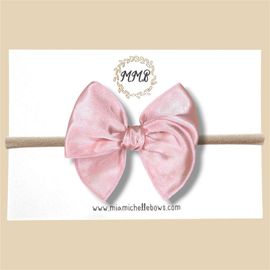 Baby Pink Satin Fairytale Bow