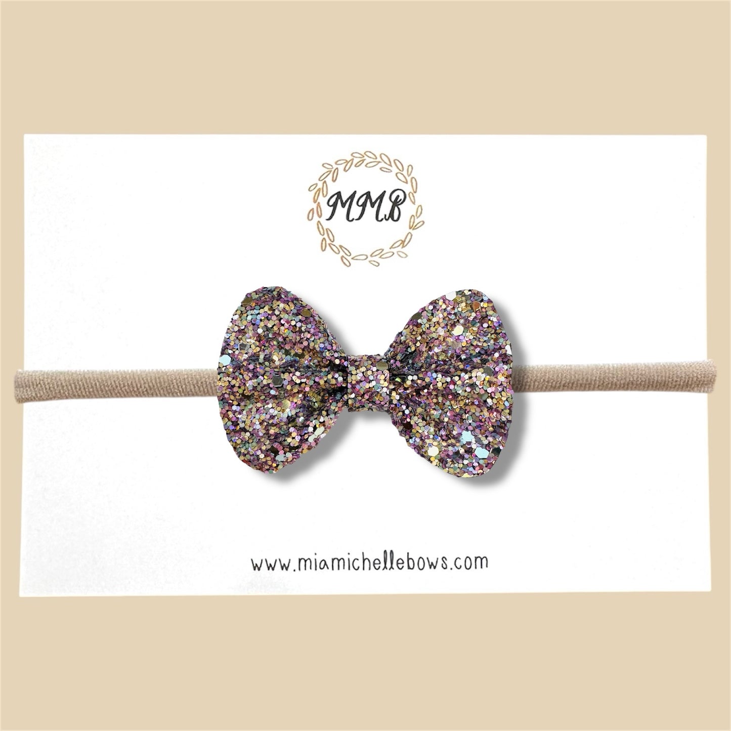 Lavender Confetti Glitter Bow