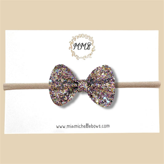 Lavender Confetti Glitter Bow