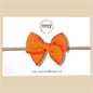 Orange Linen Fairytale Bow