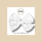 Hand-tied Lace Eyelet Bow in White