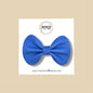 Bright Blue Genuine Leather Bow
