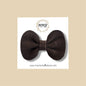 Dark Brown Suede Genuine Leather Bow