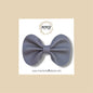 Cool Gray Genuine Leather Bow
