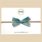Skinny Lace Bow in Deep Teal