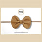 Tan Genuine Leather Bow