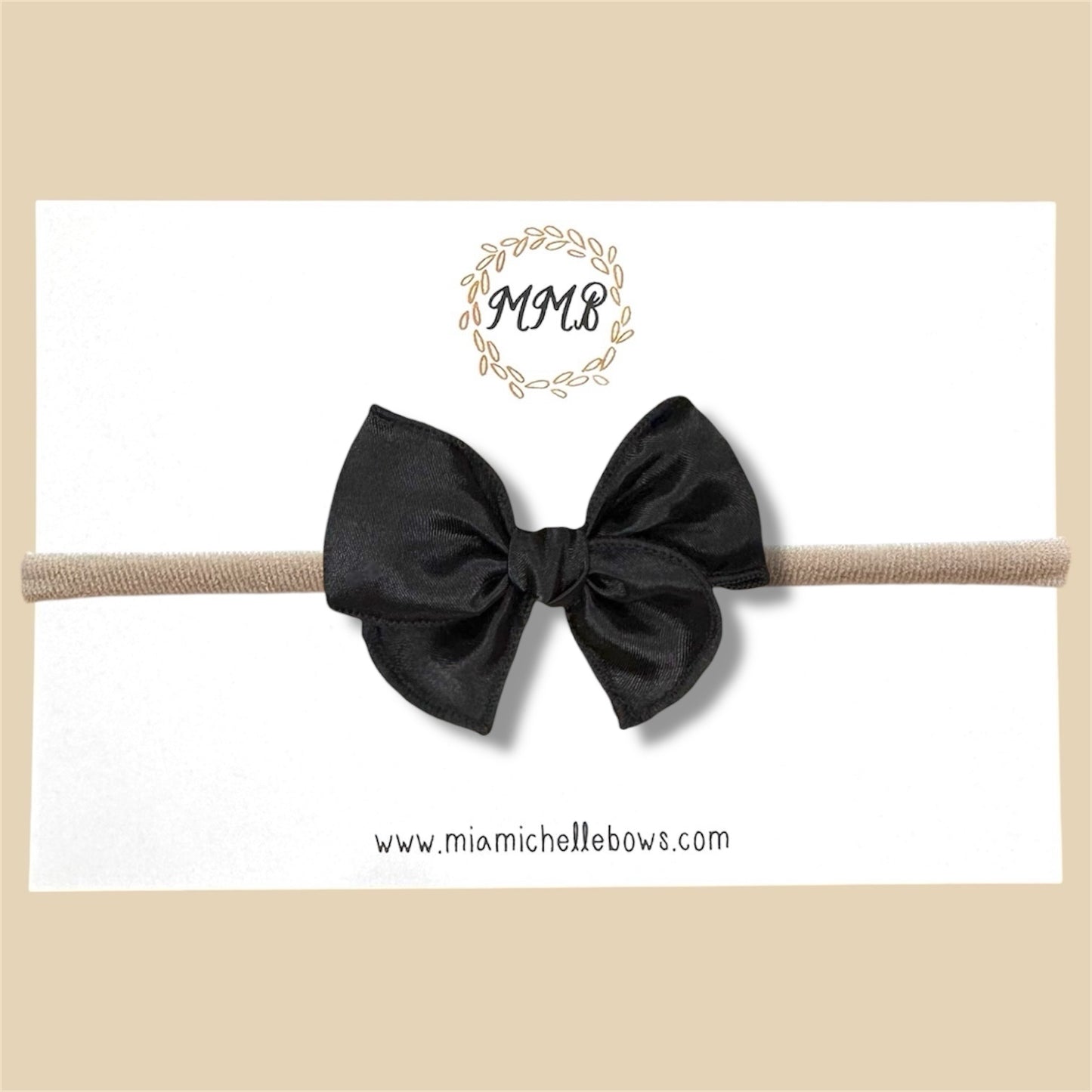 Black Satin Fairytale Bow