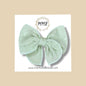Mint Swiss Dot Fairytale Bow