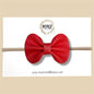 Red Pebbled Genuine Leather Bow