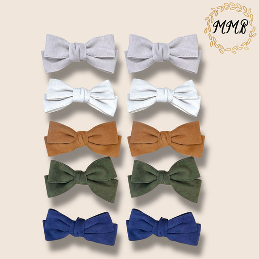 Suede Pigtail Clip Sets