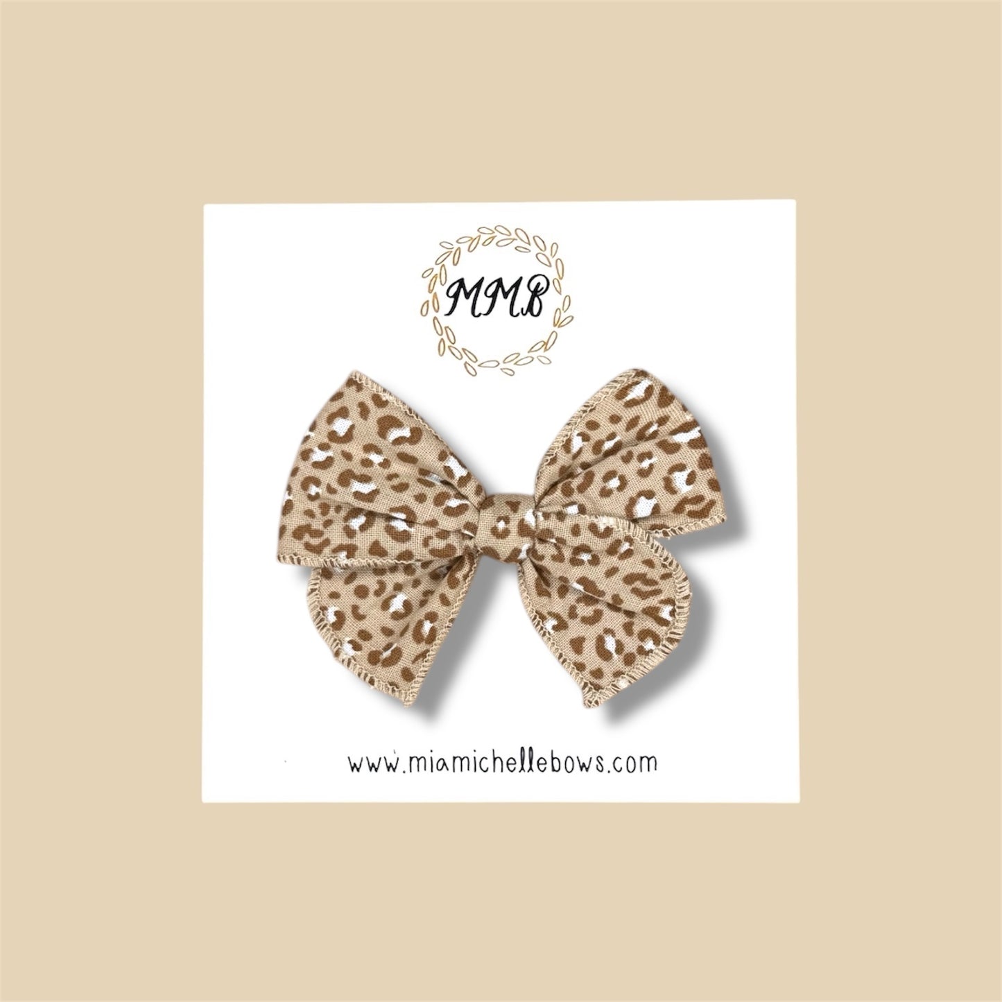 Muted Leopard Fairytale Bow