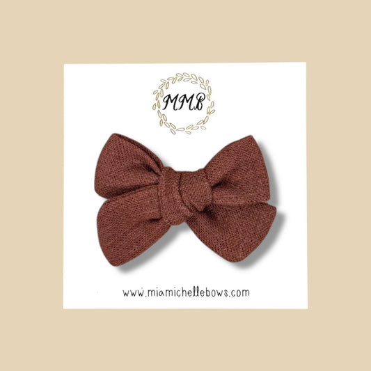 Hand-tied Brown Woven Bow