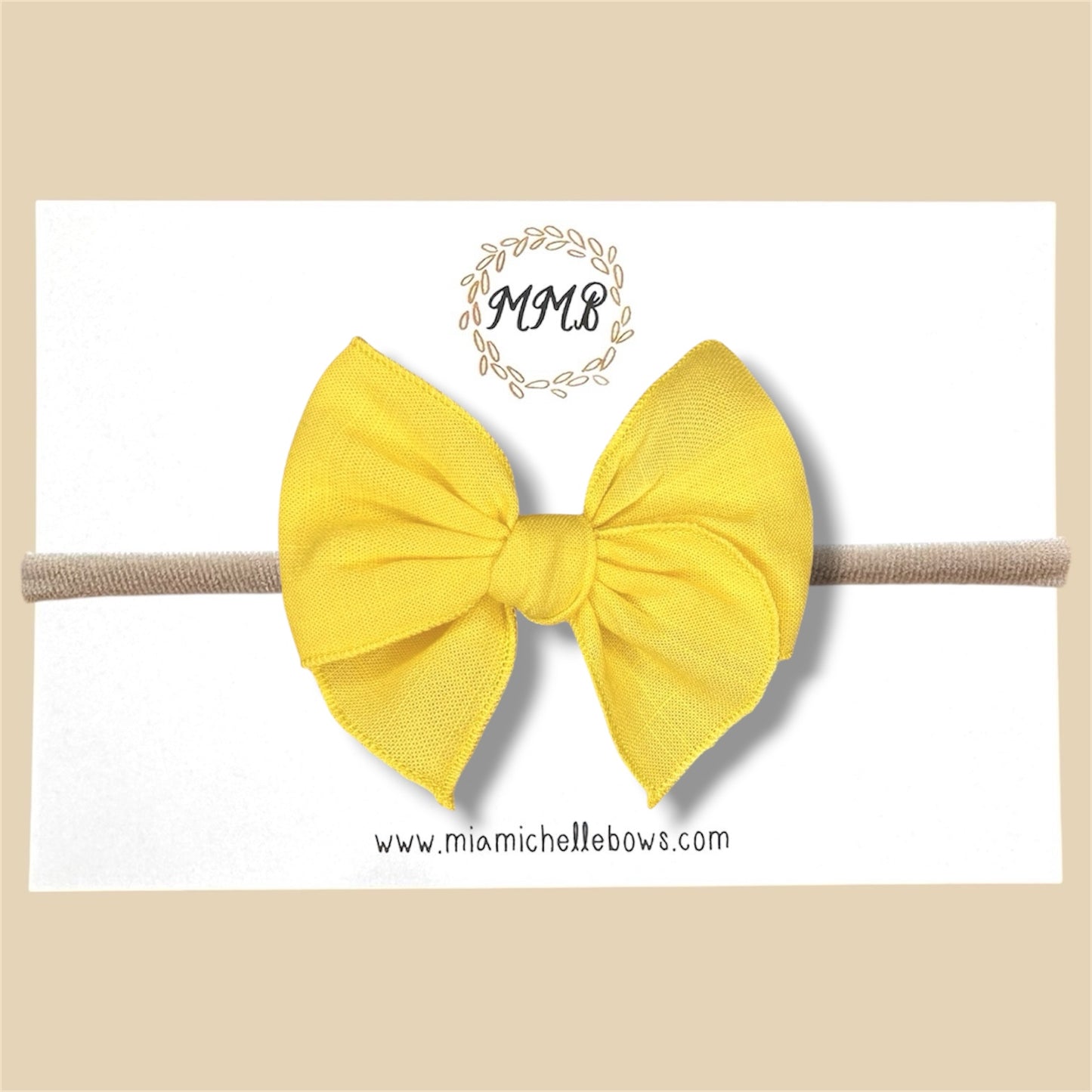 Yellow Linen Fairytale Bow