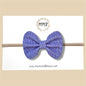 Lavender Basketweave Genuine Leather Bow