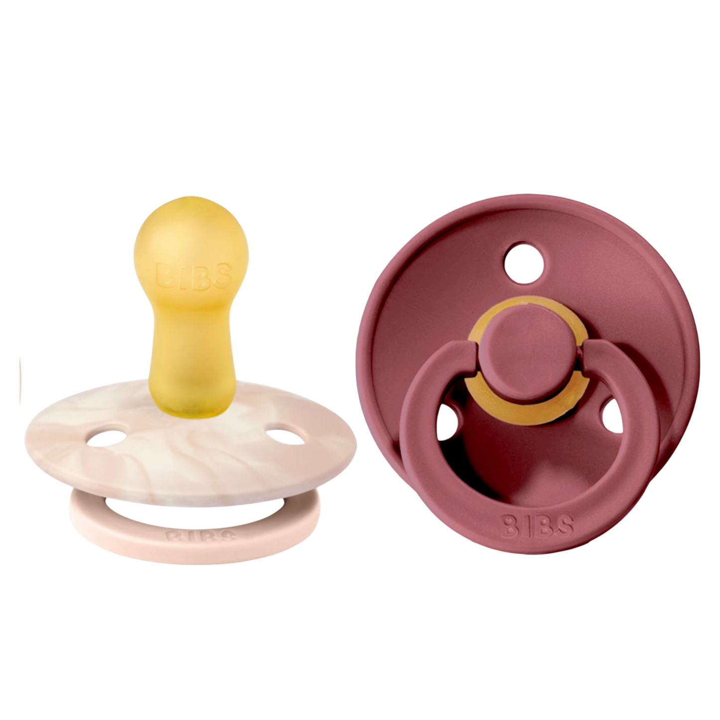 Bibs Colour Pacifier 2 Pack—Blush Tie Dye & Woodchuck
