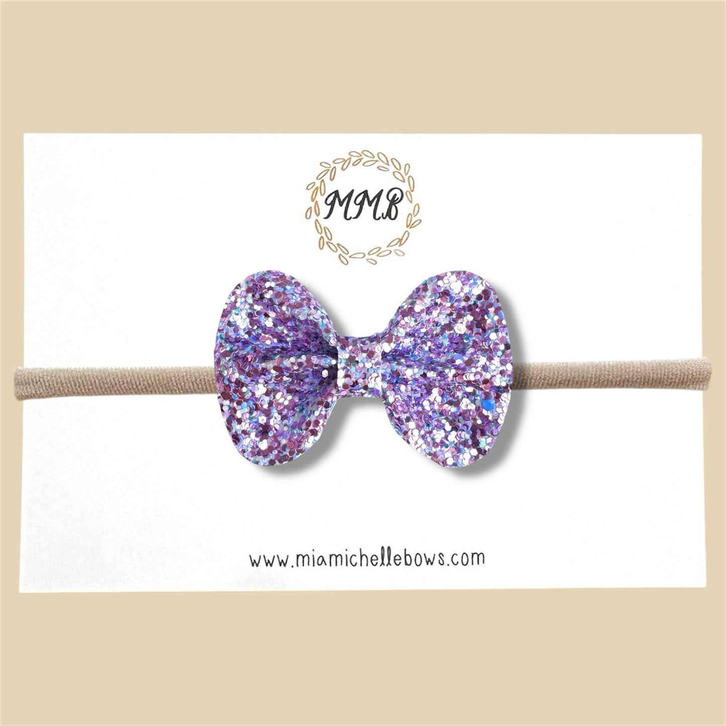 Purple & Blue Glitter Bow