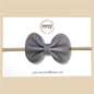 Dark Grey Genuine Leather Bow