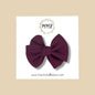 Burgundy Ribbed Sassy Bow