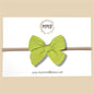Hand-tied Gauze Bow in Key Lime