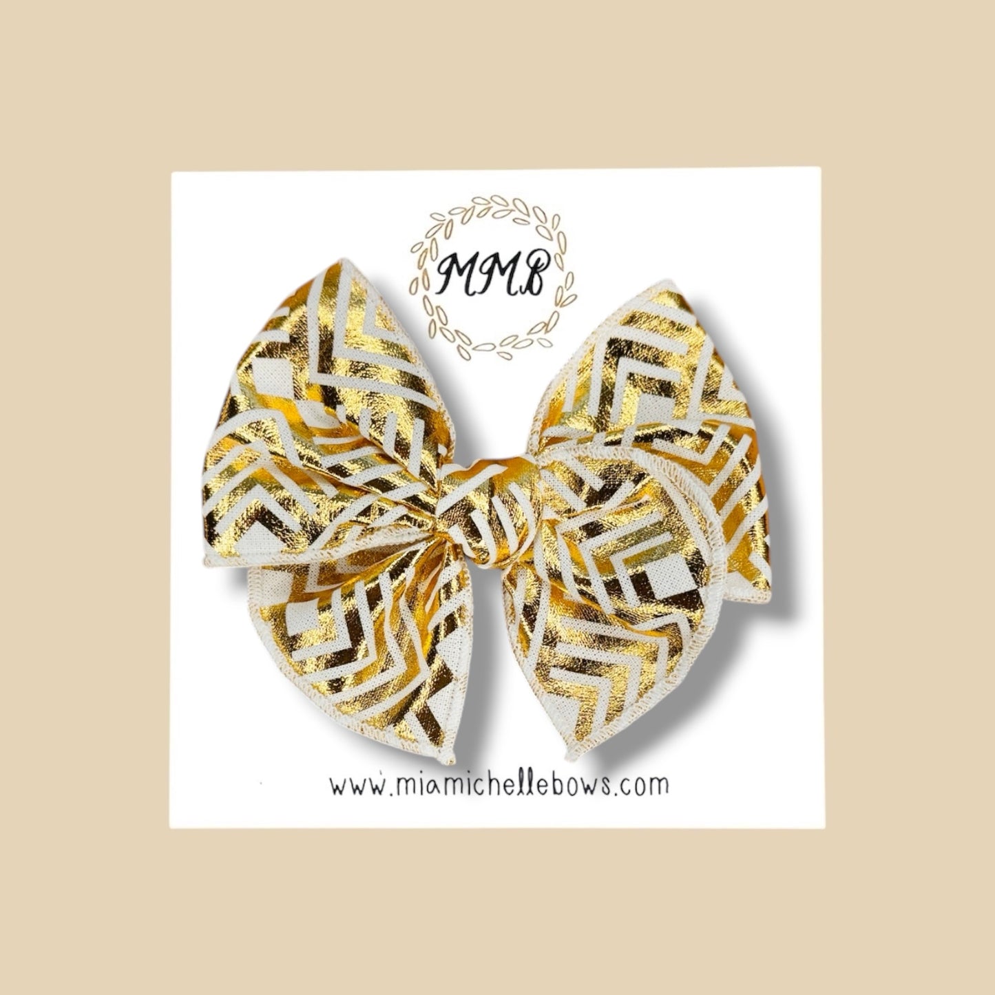 Gold Geometric Fairytale Bow
