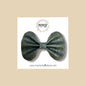 Hunter Green Vegan Leather Bow