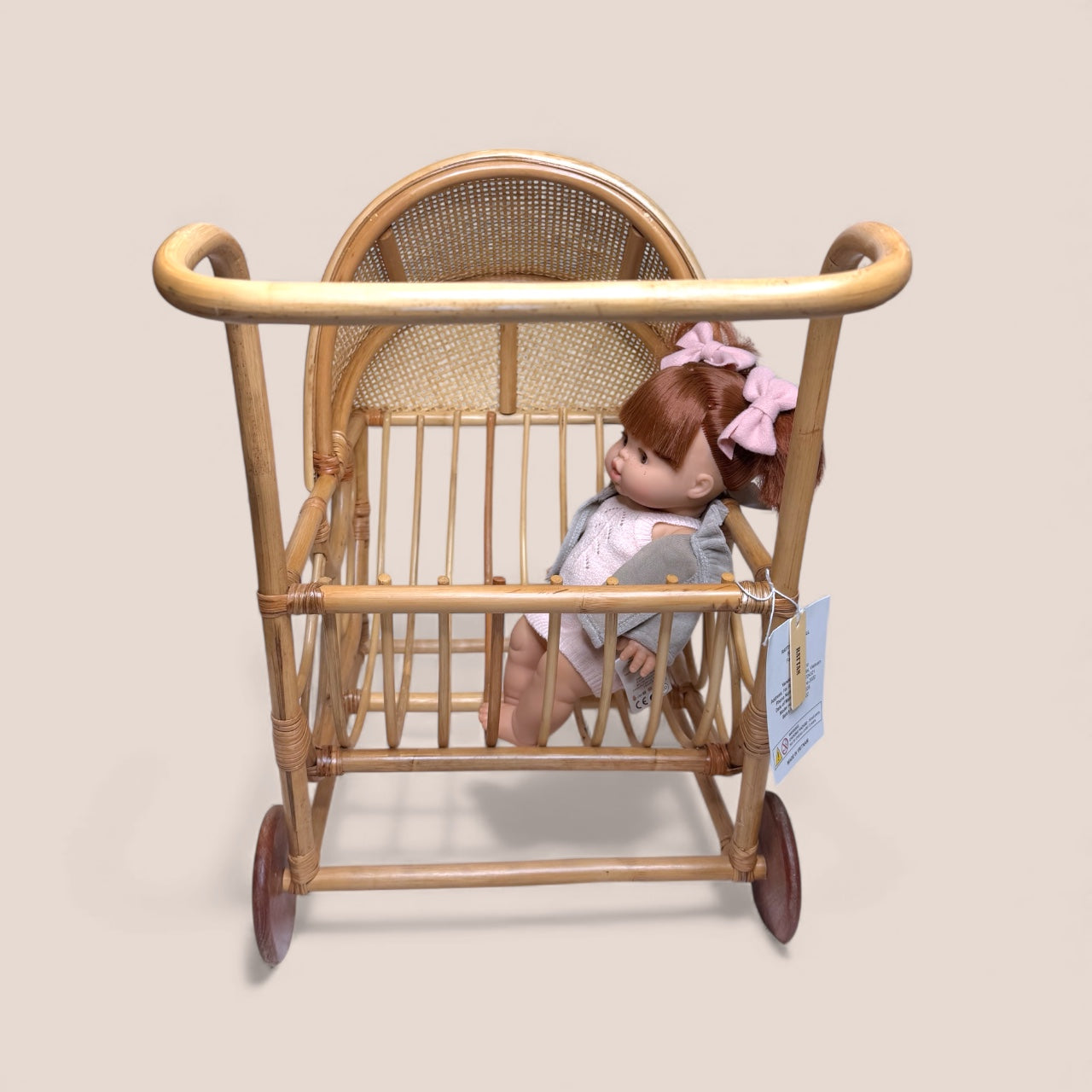 Stroller Buggy- Rattan Doll Furniture