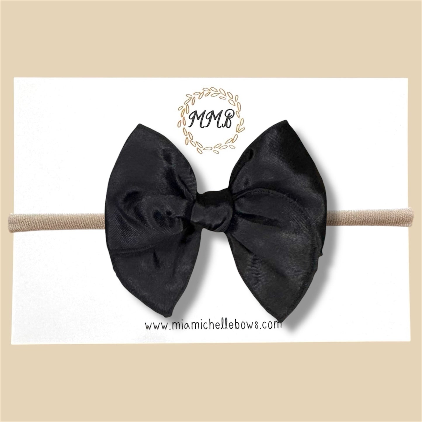 Black Satin Fairytale Bow