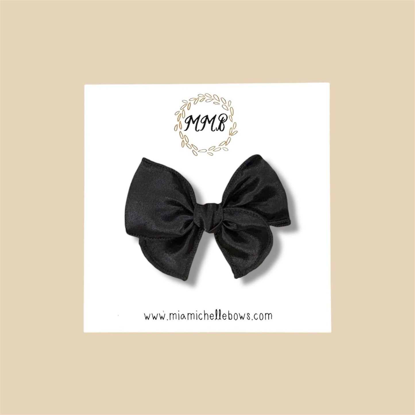 Black Satin Fairytale Bow