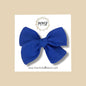 Hand-tied Gauze Bow in Blue