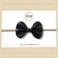 Black Shimmer Glitter Bow