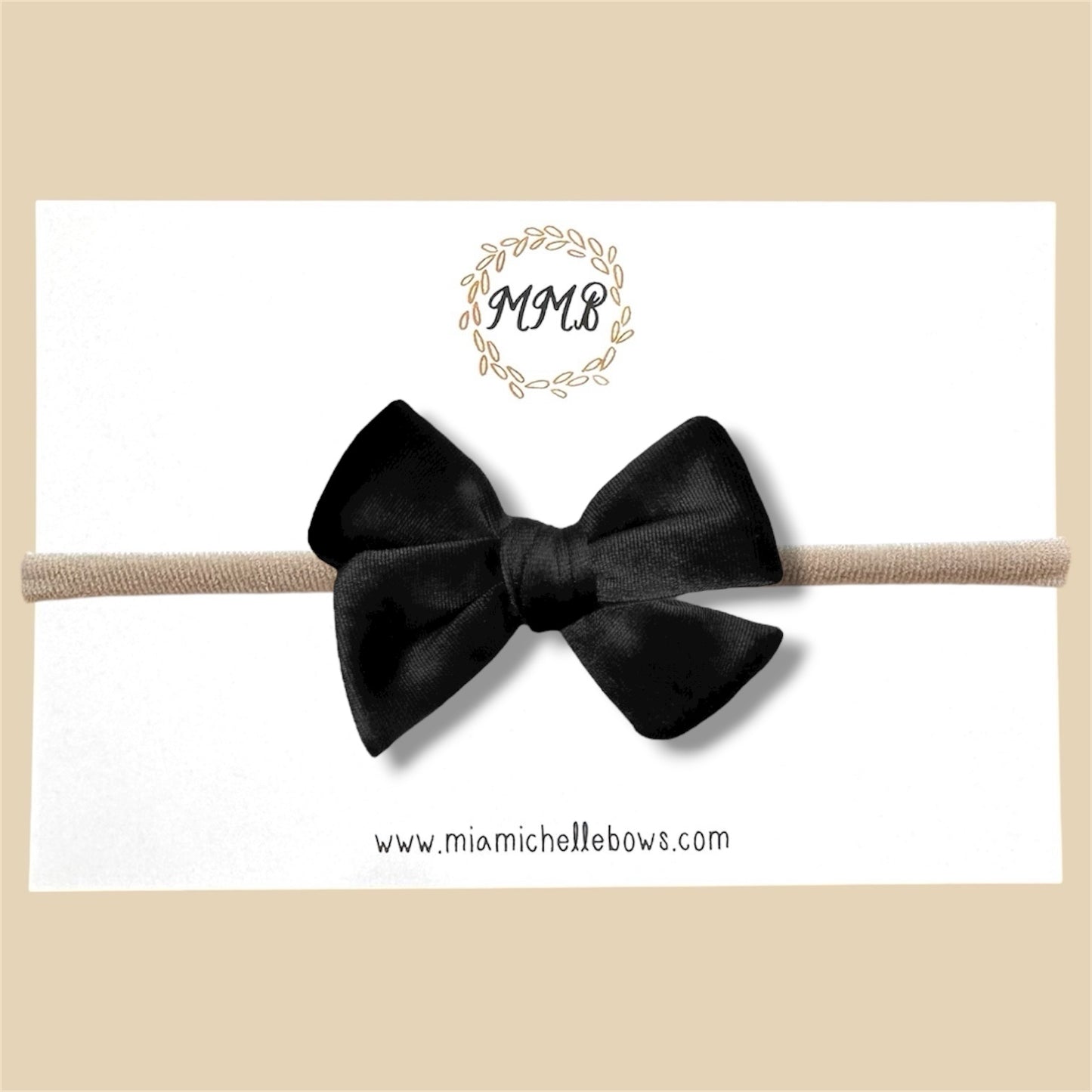 Velvet Bow in Black
