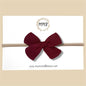 Hand-tied Gauze Bow in Burgundy