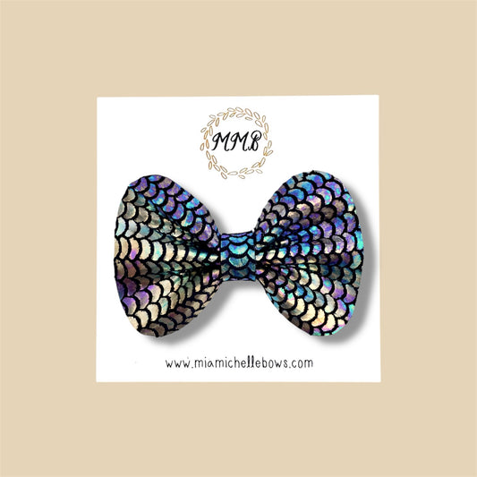 Black Mermaid Genuine Leather Bow