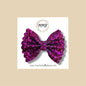 Fuchsia Scalloped Glitter Bow