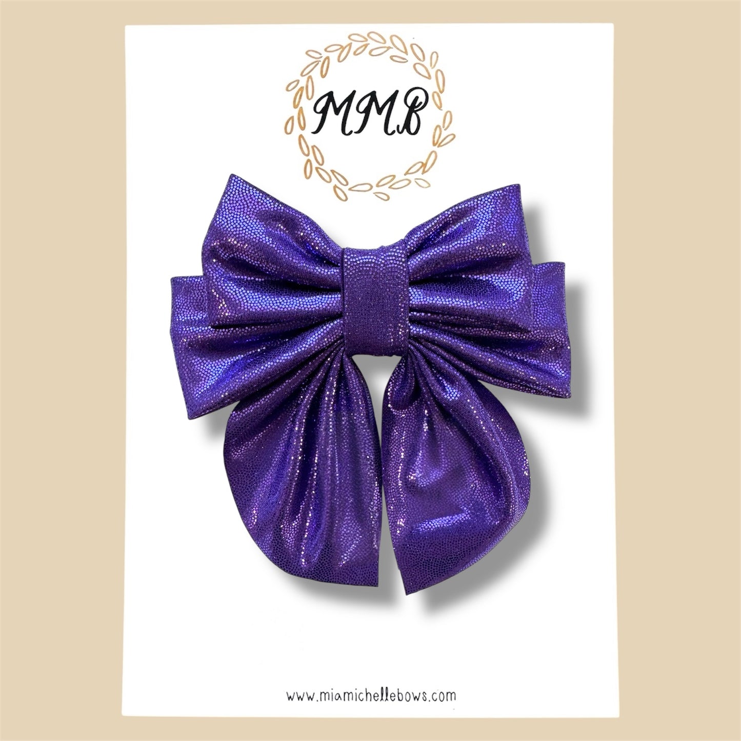 Purple Iridescent Luxe Bow