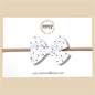 Hand-tied White Micro Dot Bow