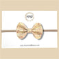 Beige Iridescent Glitter Bow