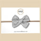 Hand Tied Gray Woven Bow