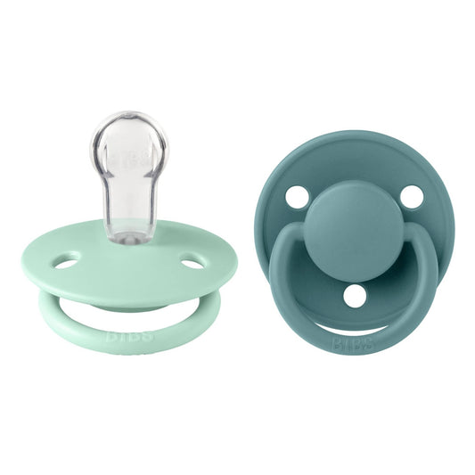 Bibs De Lux Silicone Pacifier 2 Pack- Nordic Mint/ Island Sea
