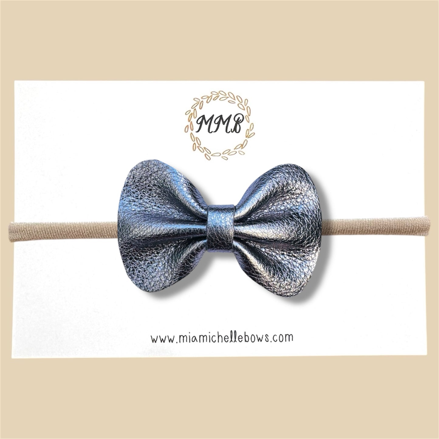 Titanium Genuine Leather Bow
