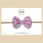 Confetti Pink & Purple Glitter Bow