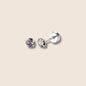 Iridescent 4mm CZ Flat Screw Back Studs